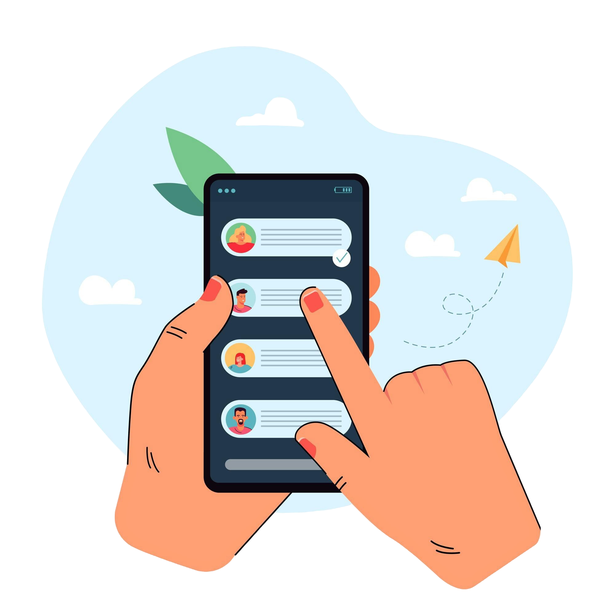UCaaS phone in hand